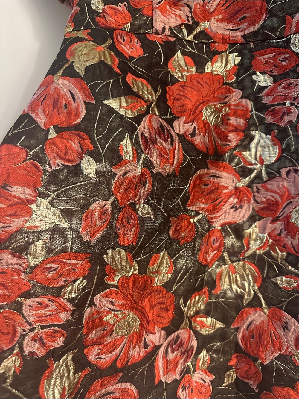 Adelyn Rae Claris Mini Dress M Pink Black Floral Puff Sleeve Formal Party - Picture 5 of 7